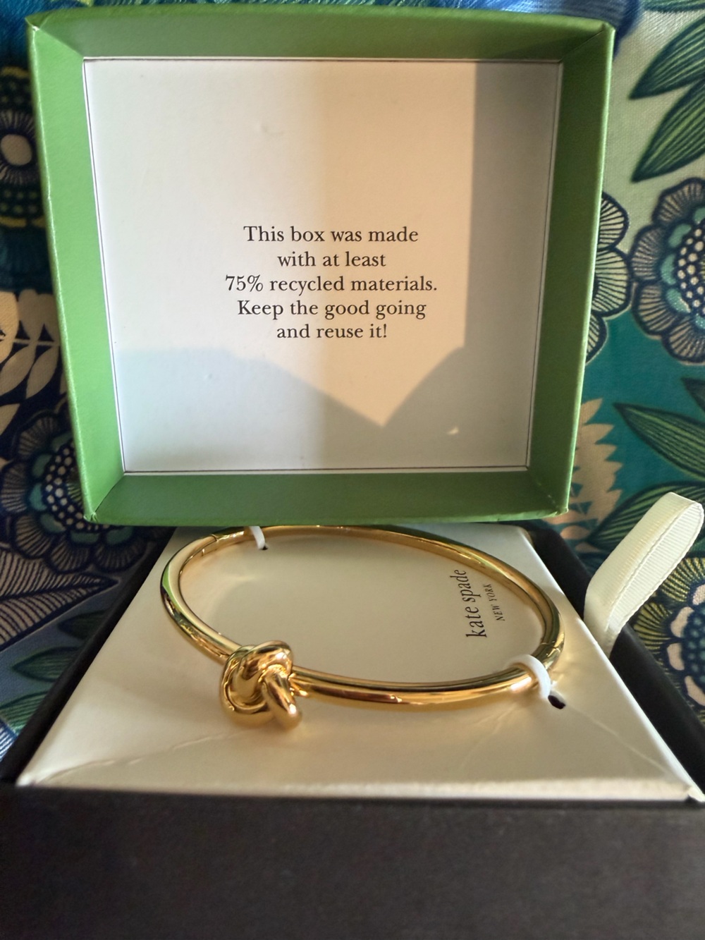 kate spade gold knot bangle bracelet